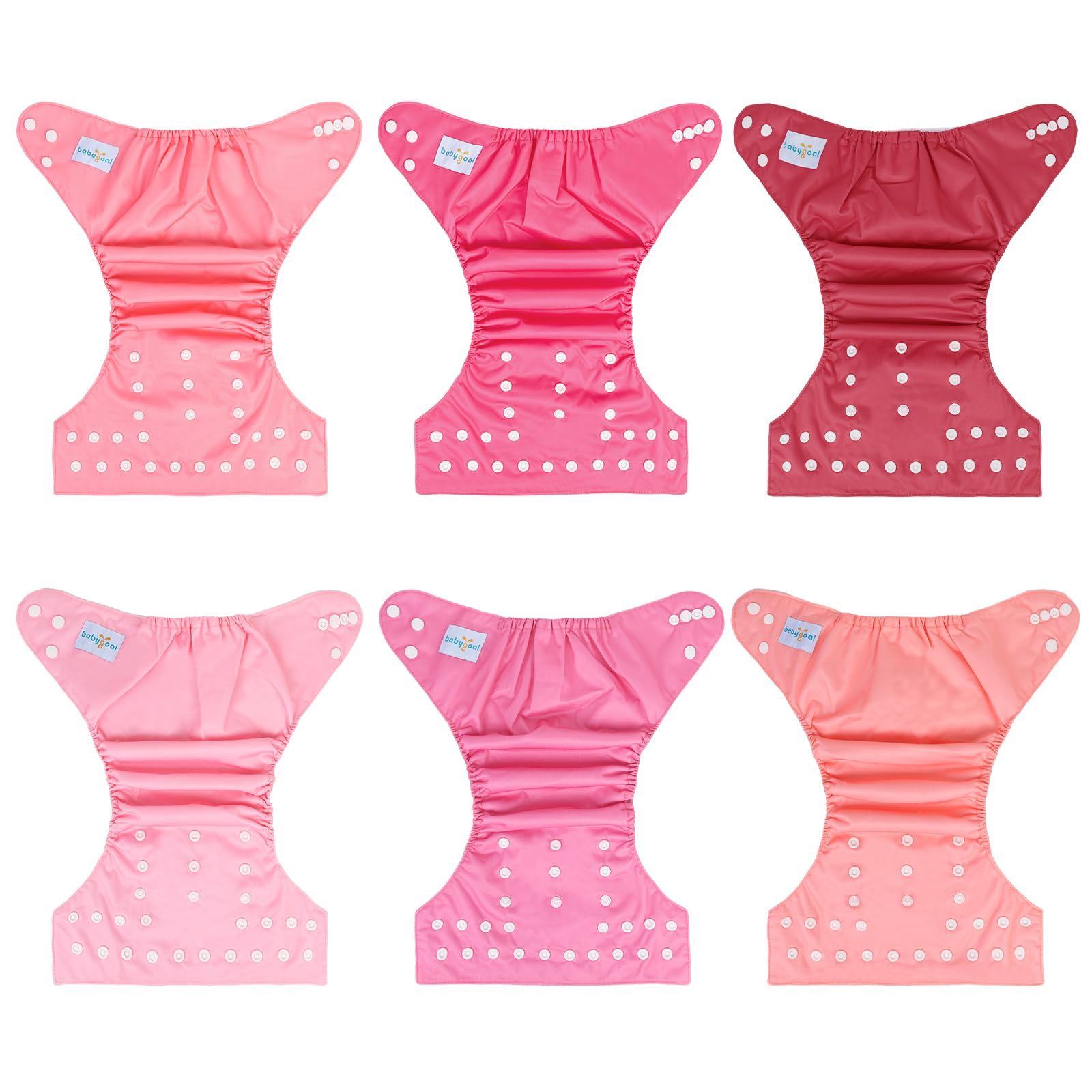 babygoal six diapers packed with six inserts for ready diapering