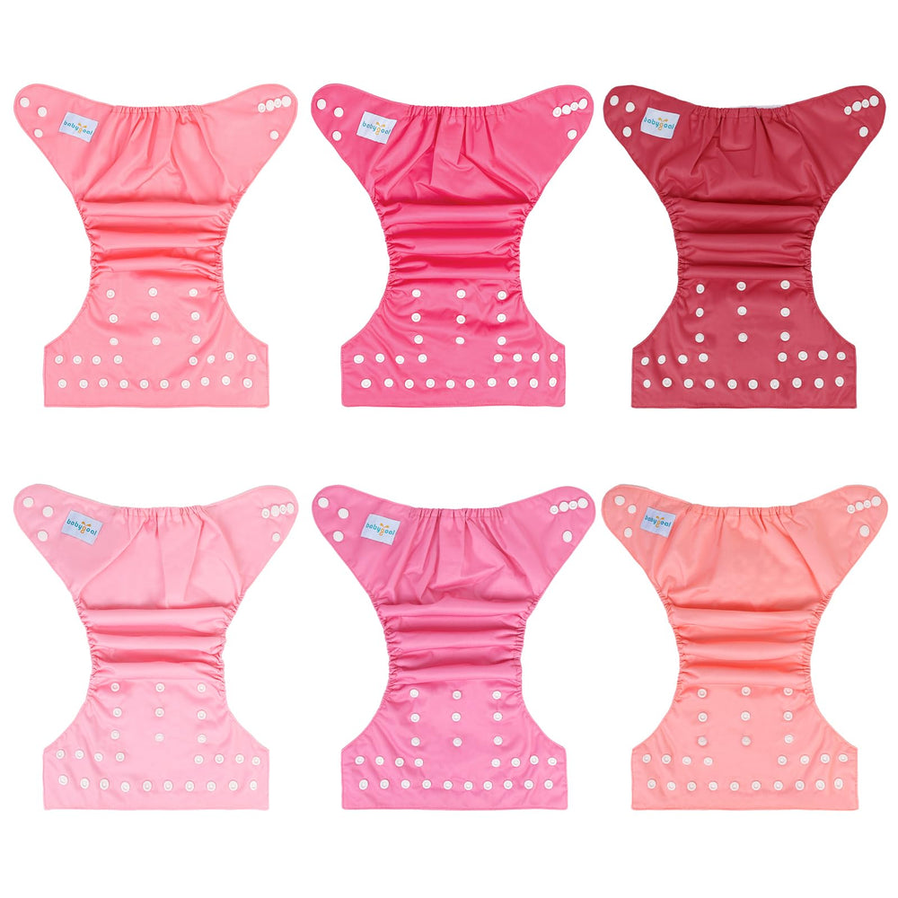babygoal six diapers packed with six inserts for ready diapering