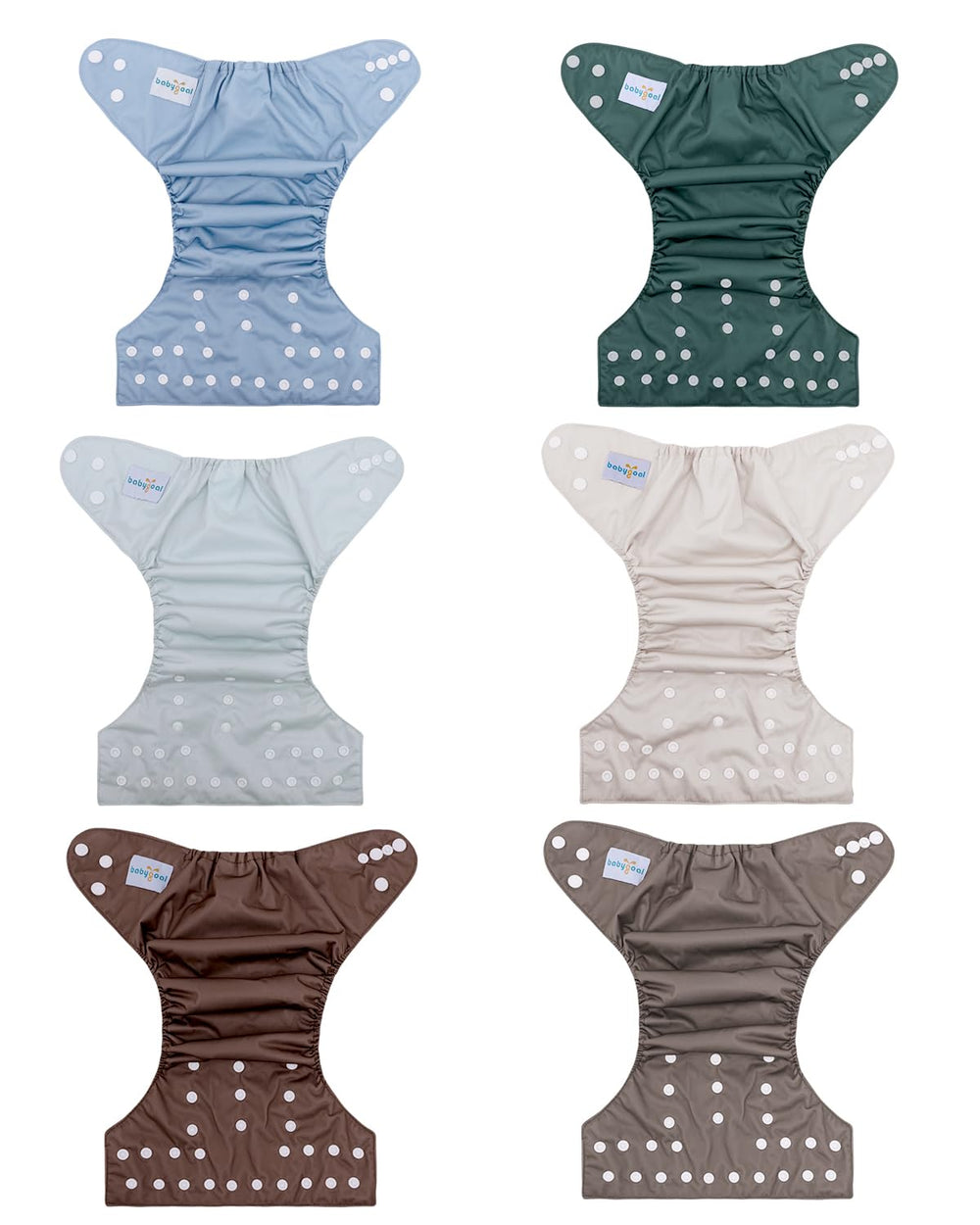 babygoal pocket diaper open demonstrates adjustable fit across 0-2 years.