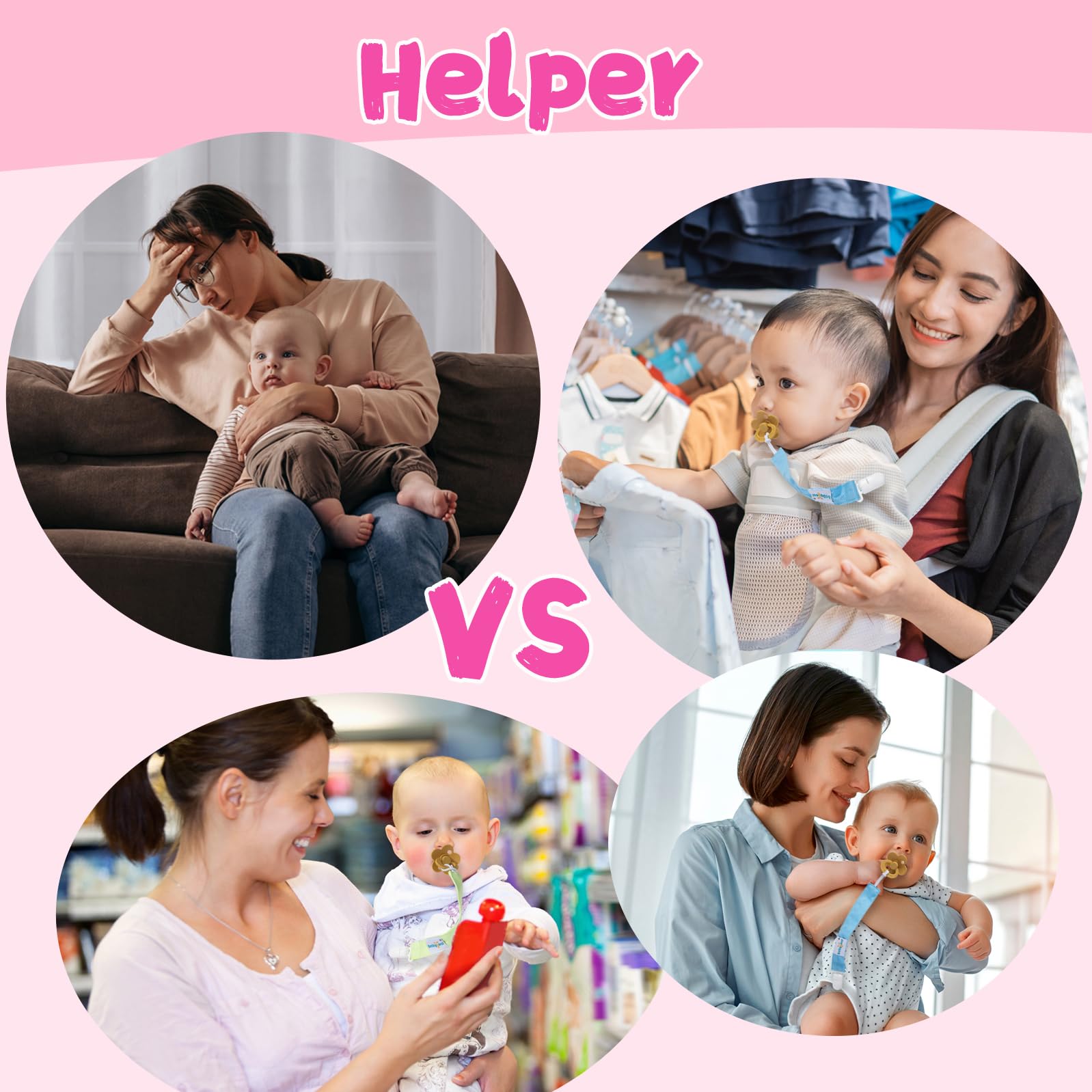 babygoal premium plastic-teeth clip holds tight without damaging clothes.