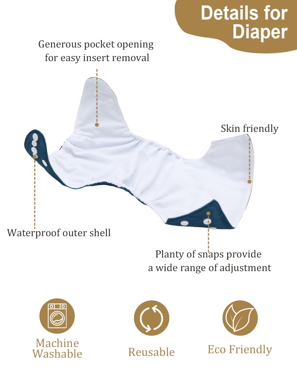 Babygoal rayon from bamboo inserts deliver soft absorbency in this insert bundle.