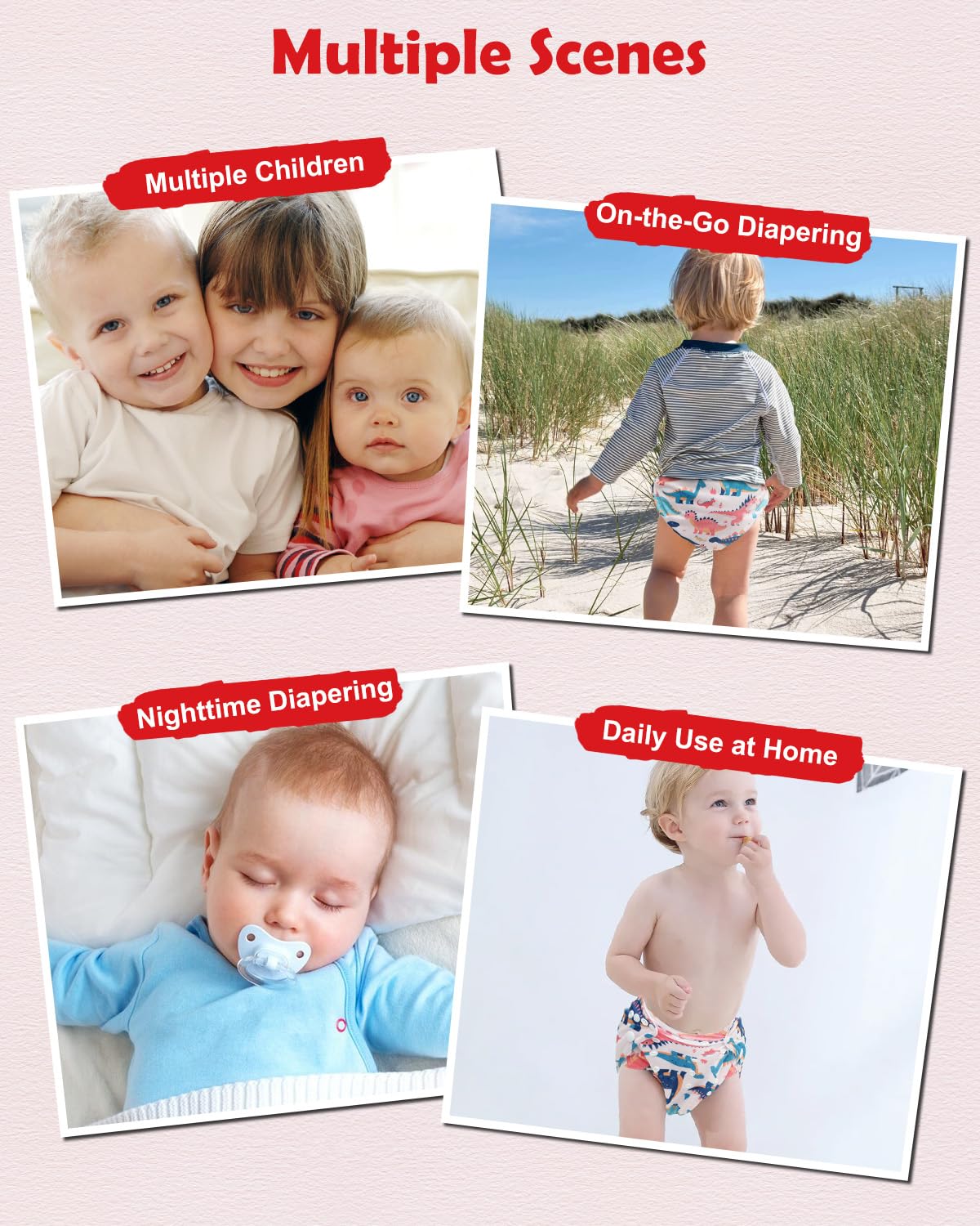 Babygoal reusable diaper covers for boys and girls highlight versatile outer layer.