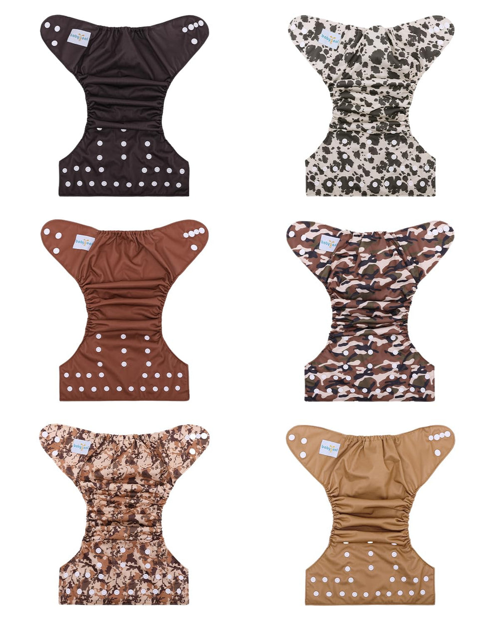 babygoal reusable diapers pack back view highlighting full kit and portability