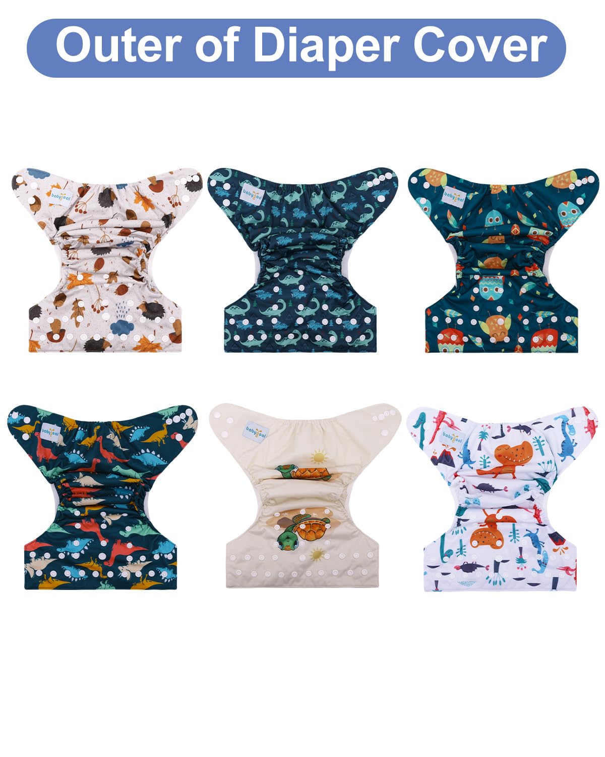 Babygoal reusable, machine-washable diaper covers reduce waste and cost over time.