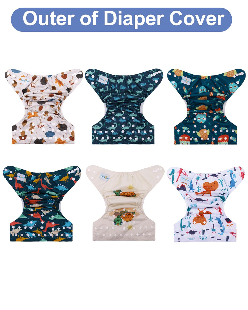Babygoal reusable, machine-washable diaper covers reduce waste and cost over time.