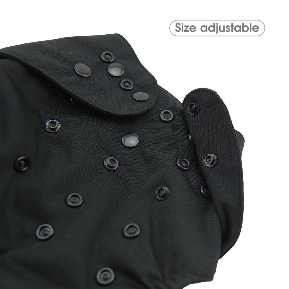 Reusable, machine-washable diaper covers reduce waste and cost.