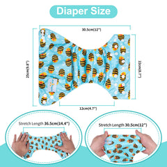 babygoal six inserts stacked to show absorbency options for newborns.
