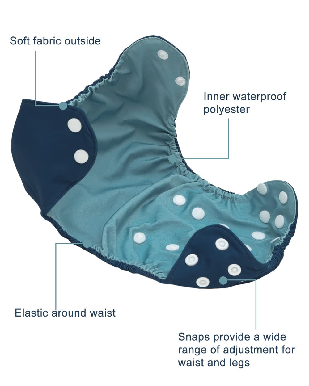 Babygoal soft-breathable fabric keeps baby comfortable and dry all day.