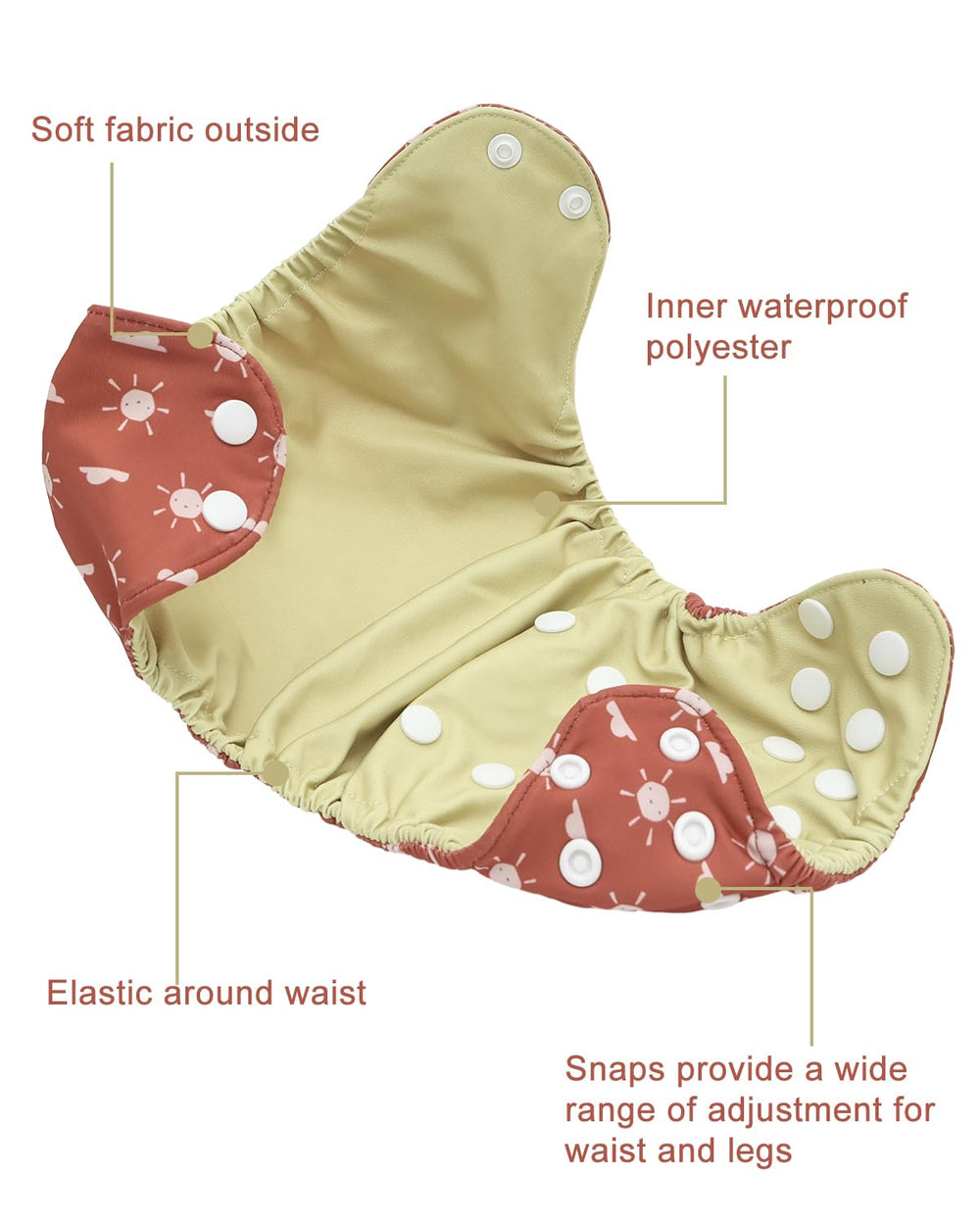 Babygoal swim diaper cover suitable for infants and toddlers during water play.