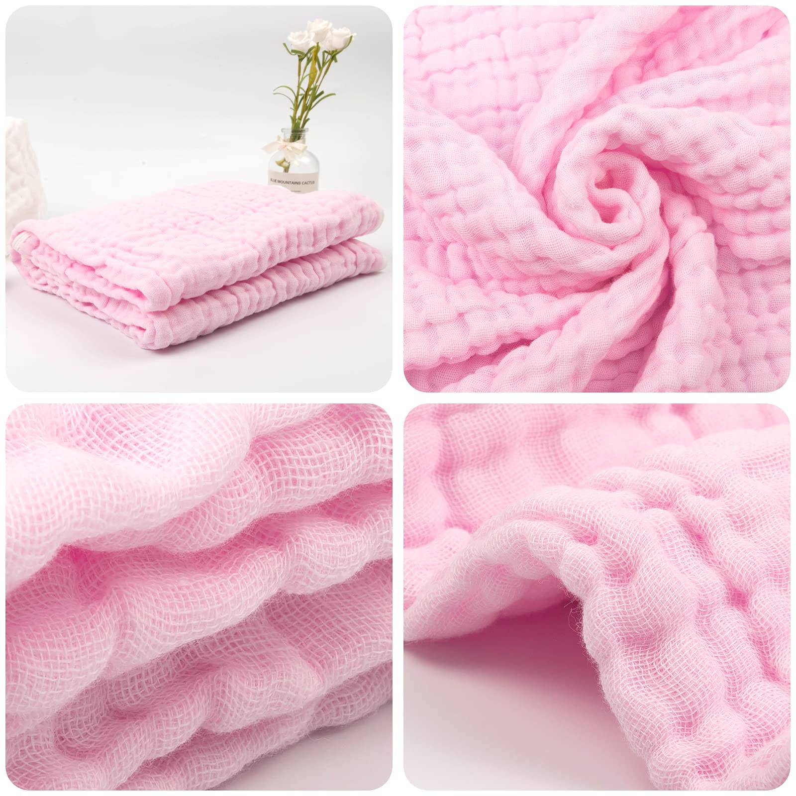 babygoal two-pack baby towels shown together for nursery and travel use