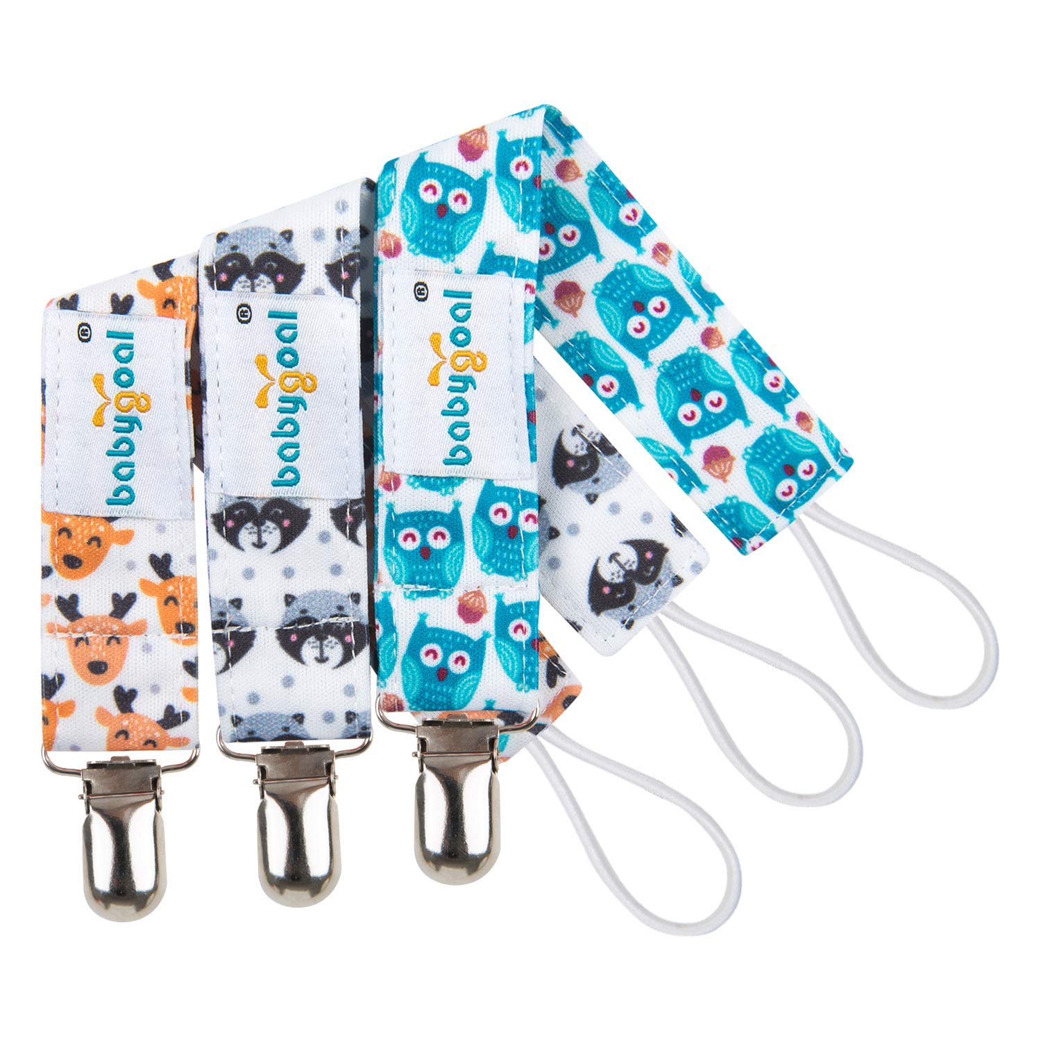 Babygoal universal-fit pacifier clip attaches to most pacifiers