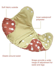 Babygoal waterproof swim diaper cover keeps baby dry at pool.
