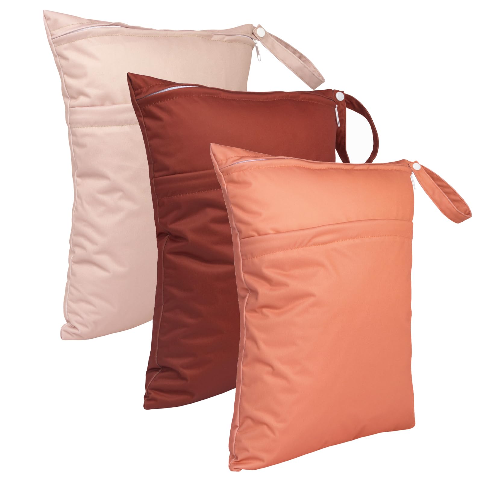 babygoal wet bag double-pocket closed keeping wet and dry items separated during trips.