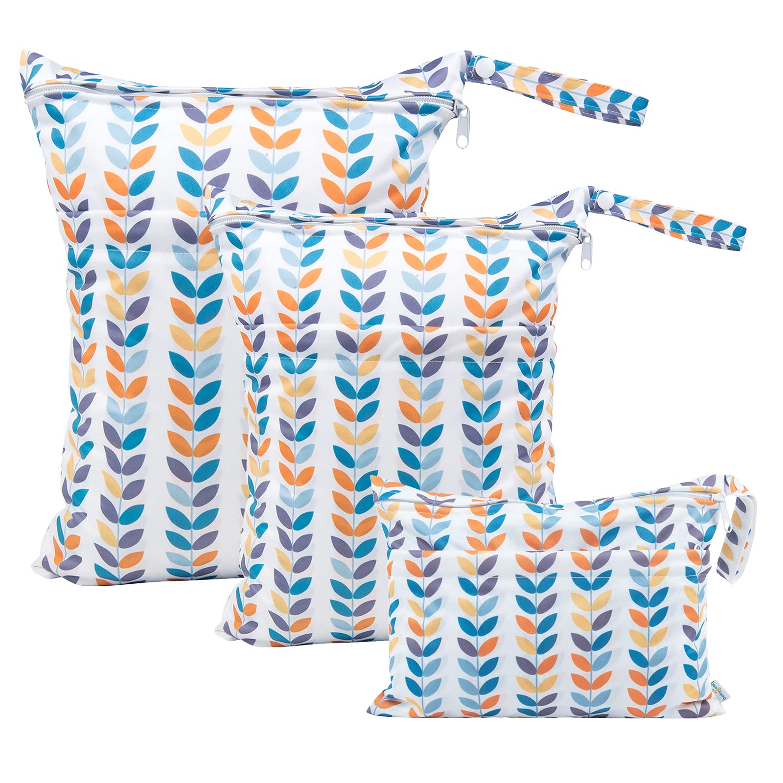 Babygoal wet bag large front view for diaper storage on the go.