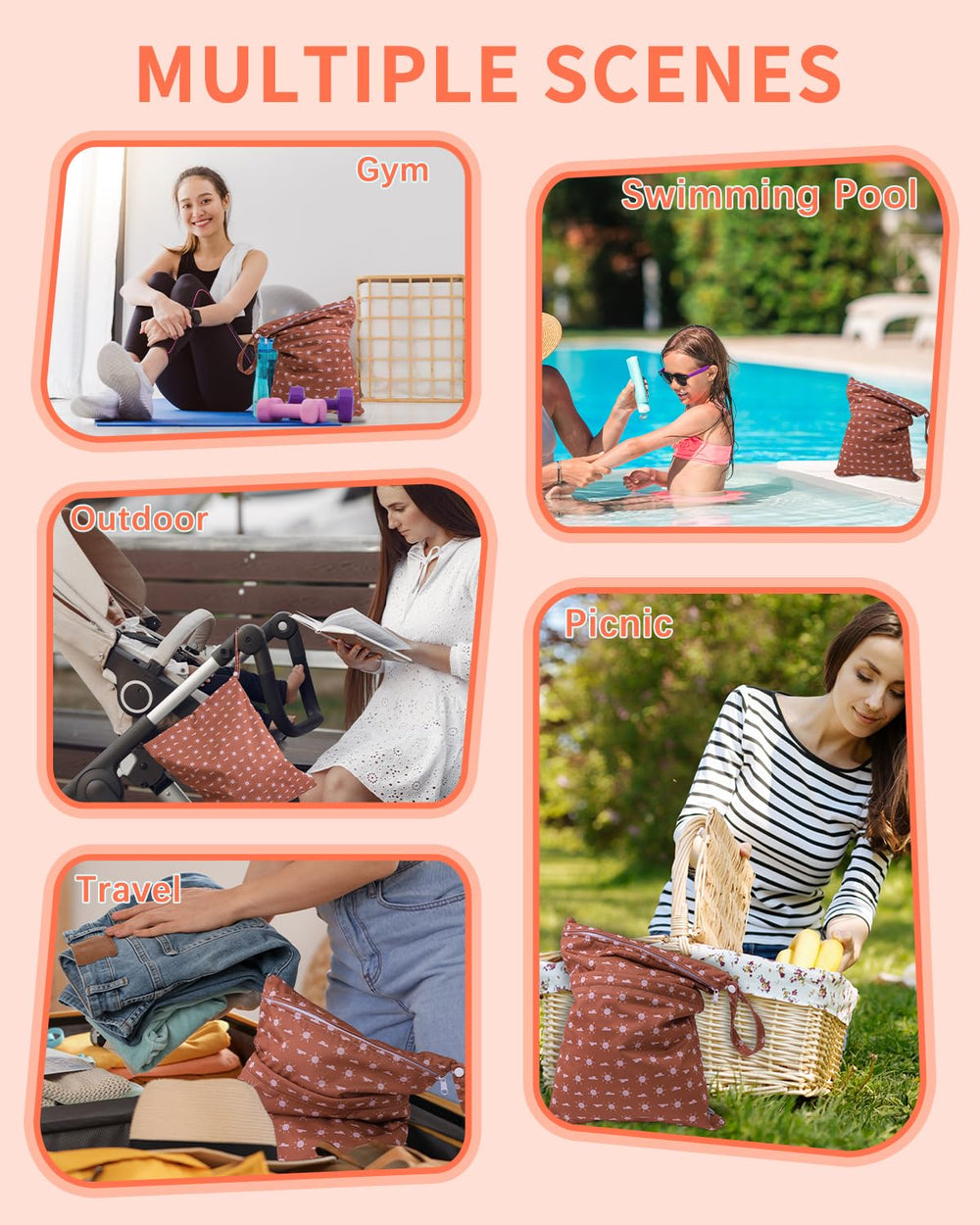 Babygoal wet bag lightweight and foldable for easy packing on trips.