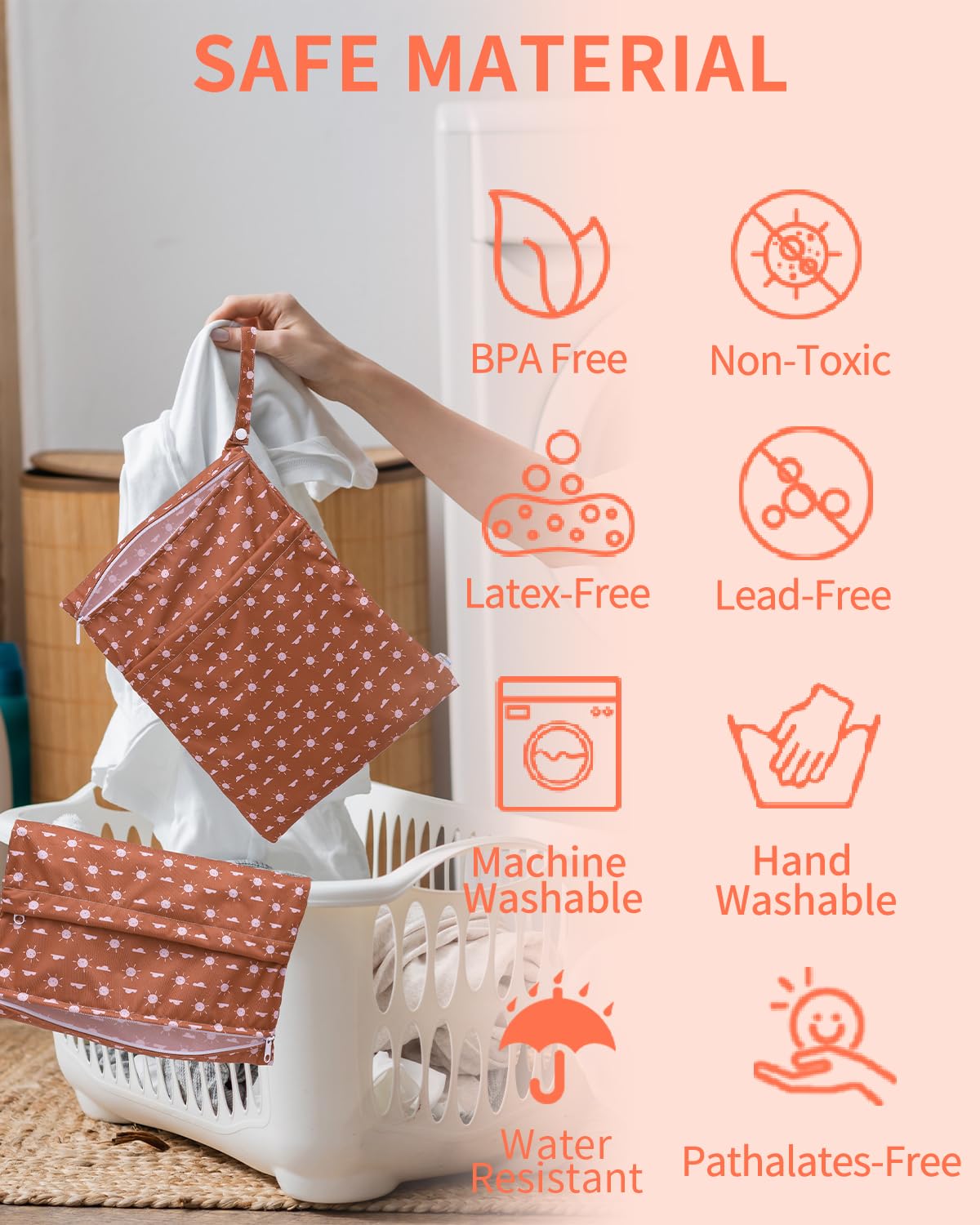 Babygoal wet bag multi-use design for swimsuits and gym gear.