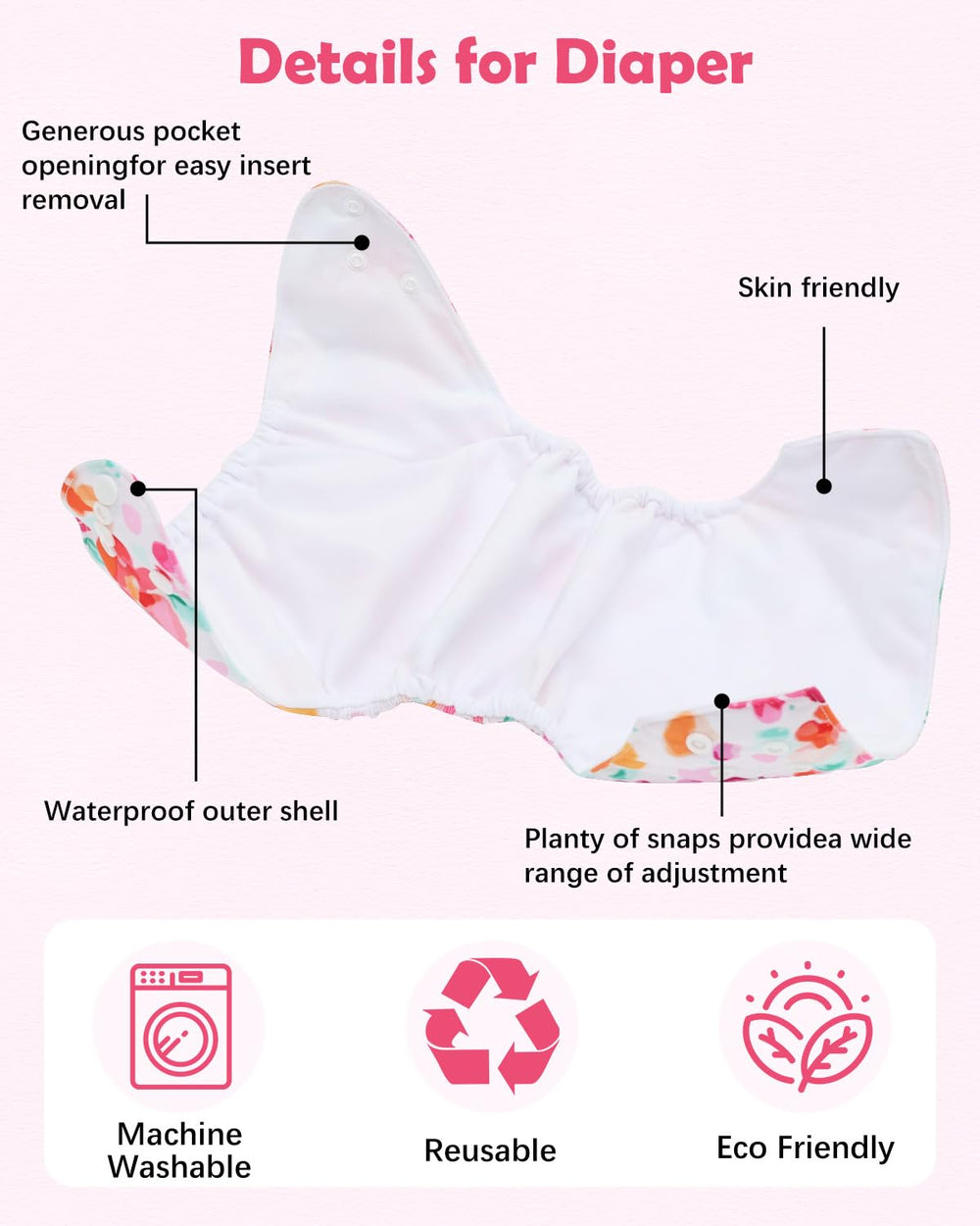 Babygoal wet bag shown for on the go storage and quick diaper changes