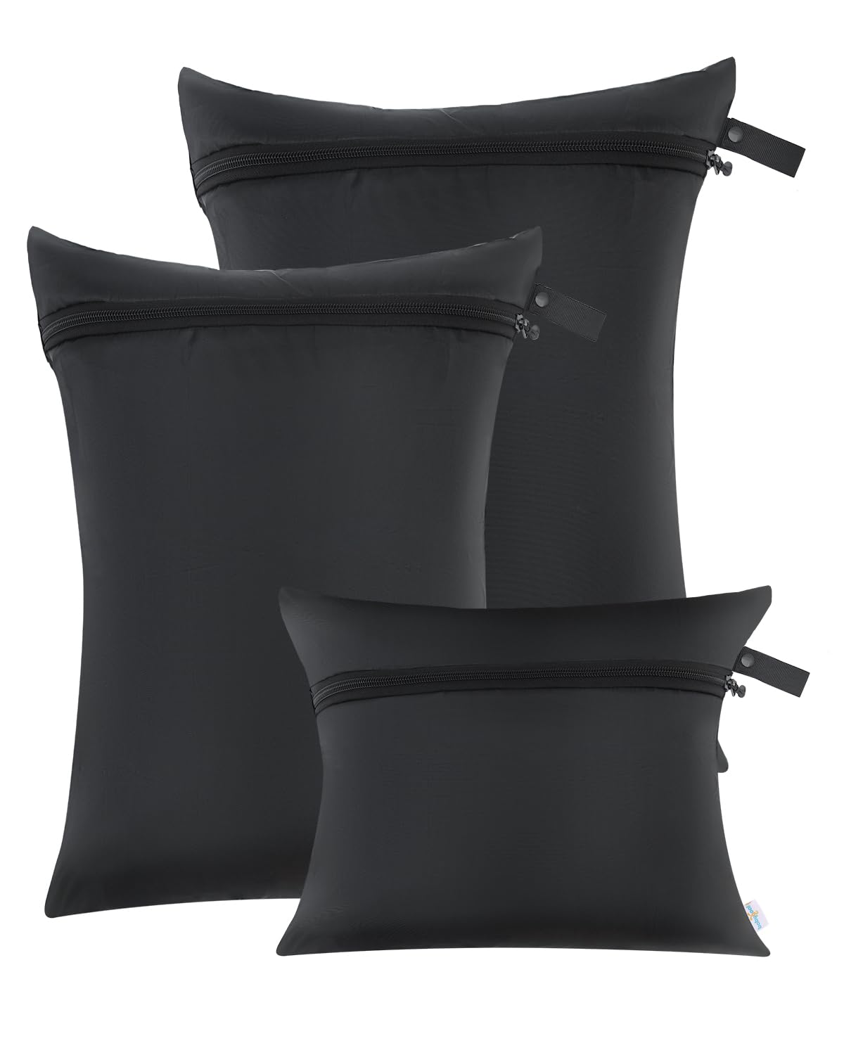 babygoal wet bags 3-pack closed design keeps diapers organized on the go.