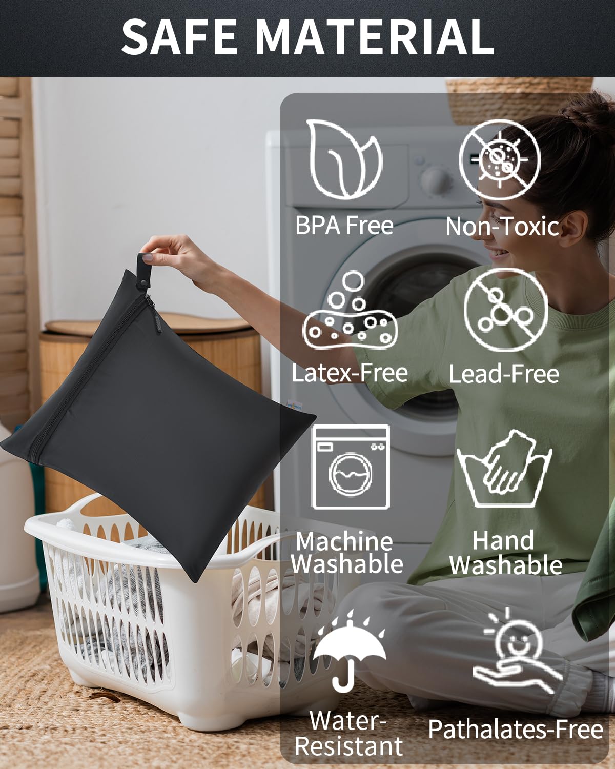 babygoal wet bags compact and foldable for handbags and suitcases.