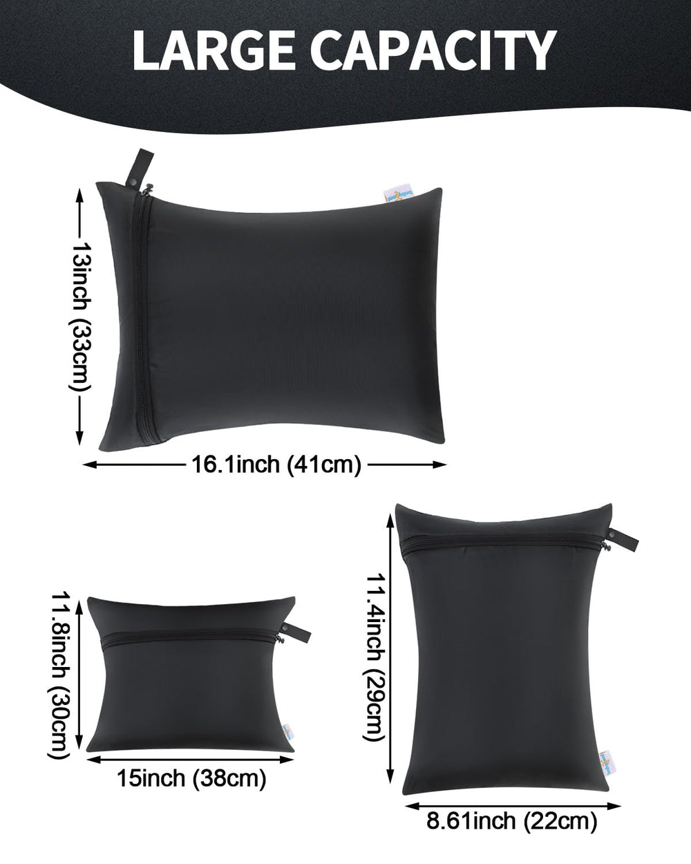 babygoal wet bags waterproof fabric closeup shows durable outer layer.