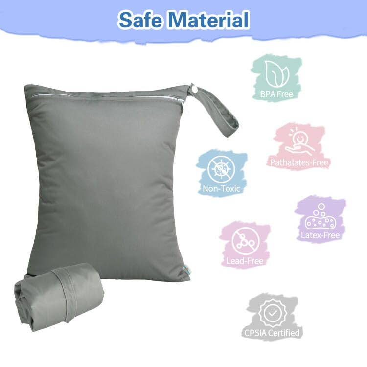 babygoal wet-dry bag stores cloth diapers and baby essentials