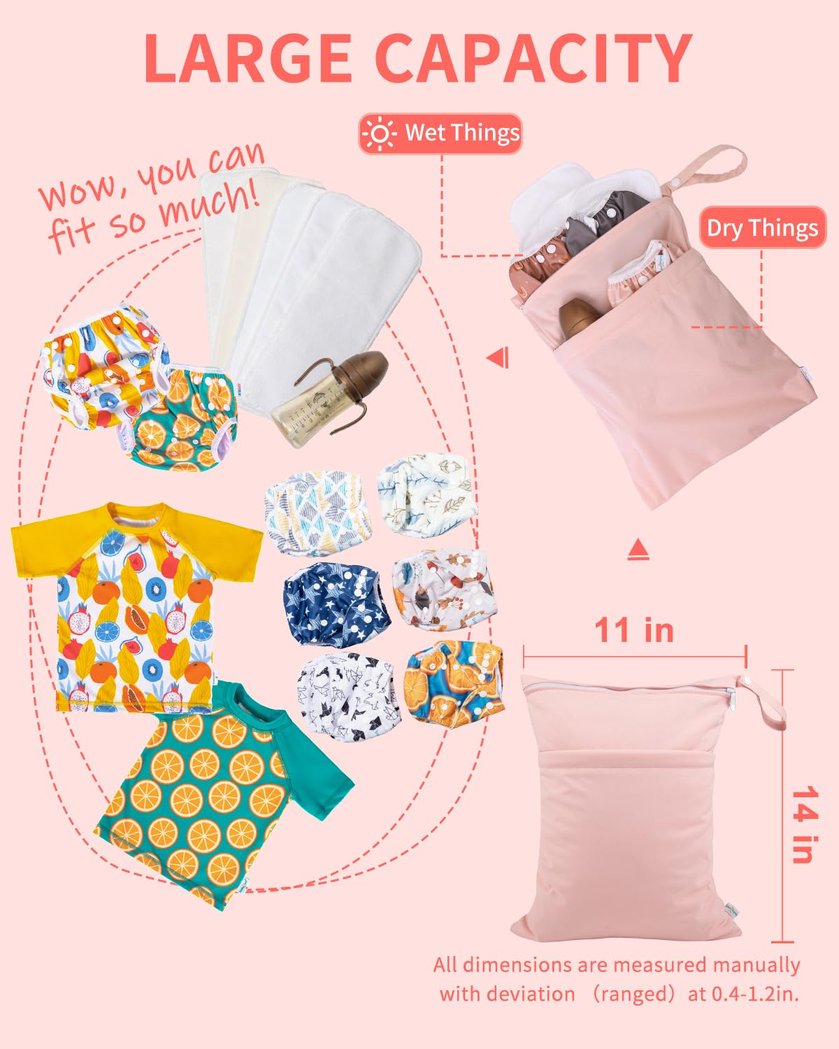 babygoal wet dry bags folded compact and lightweight ideal for travel