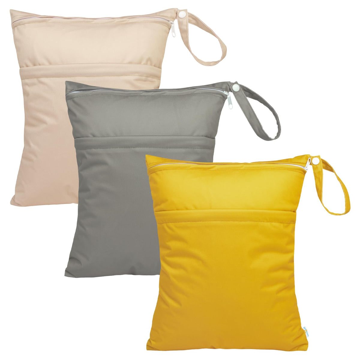 Babygoal wet dry bags three-pack folded compact for travel organization.
