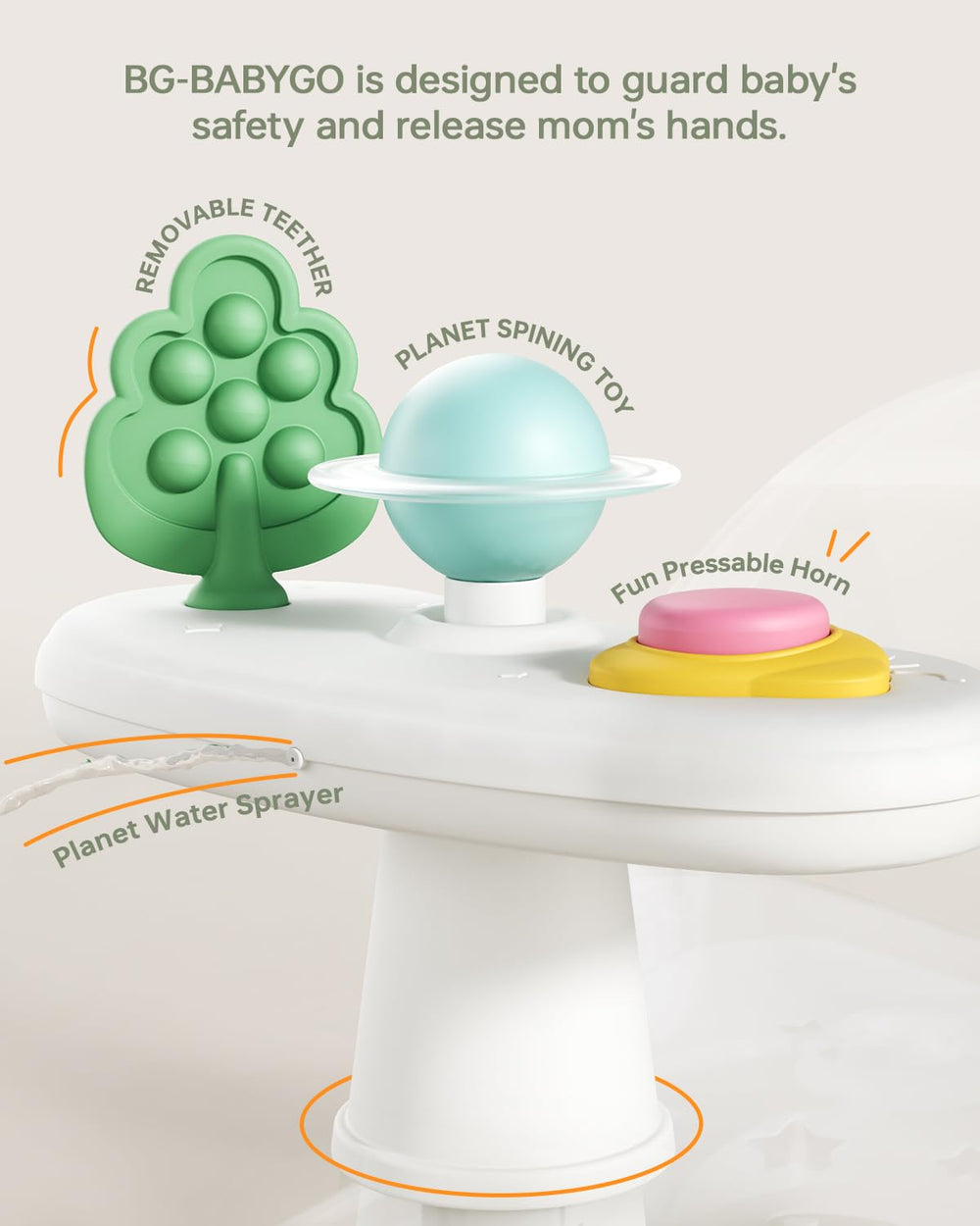 Babygreat bath seat accessories rinse cup included for bath time convenience.