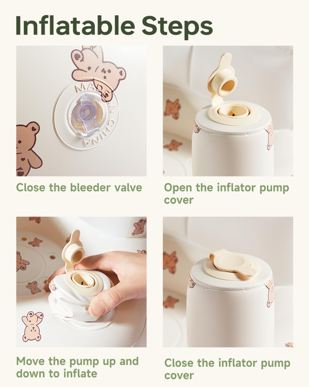 Babygreat inflatable baby seat feeding-use image emphasizes easy meals hands-free.