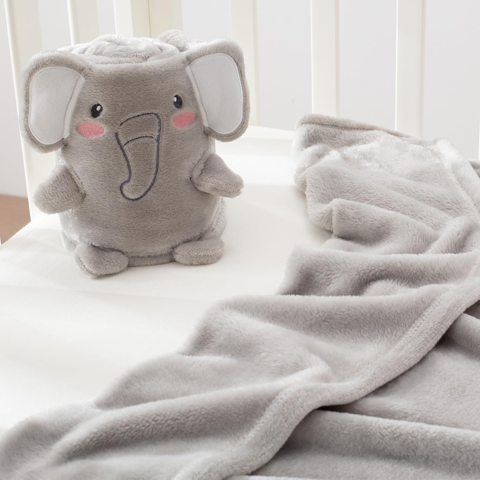 Babyhuggle lion-shaped blanket offering gentle warmth for on-the-go snuggles.