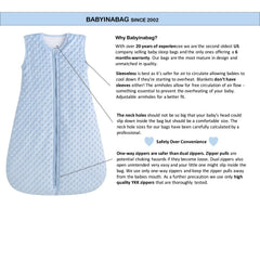 Baby in a Bag sleep bag side view showing roomy sack for kicking safety.