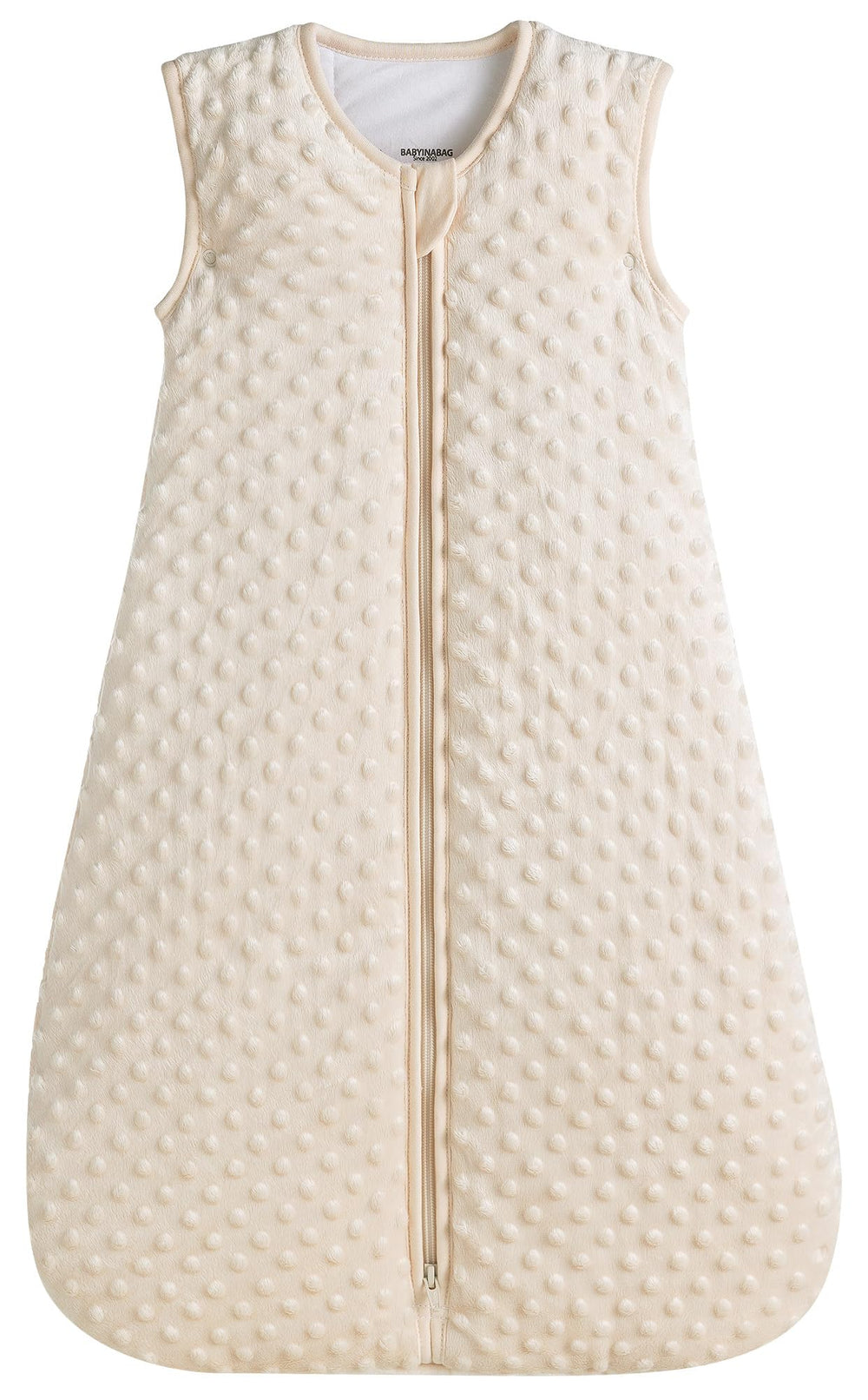 Baby in a Bag very warm 2.5 tog sleep sack front view for warmth and safety.