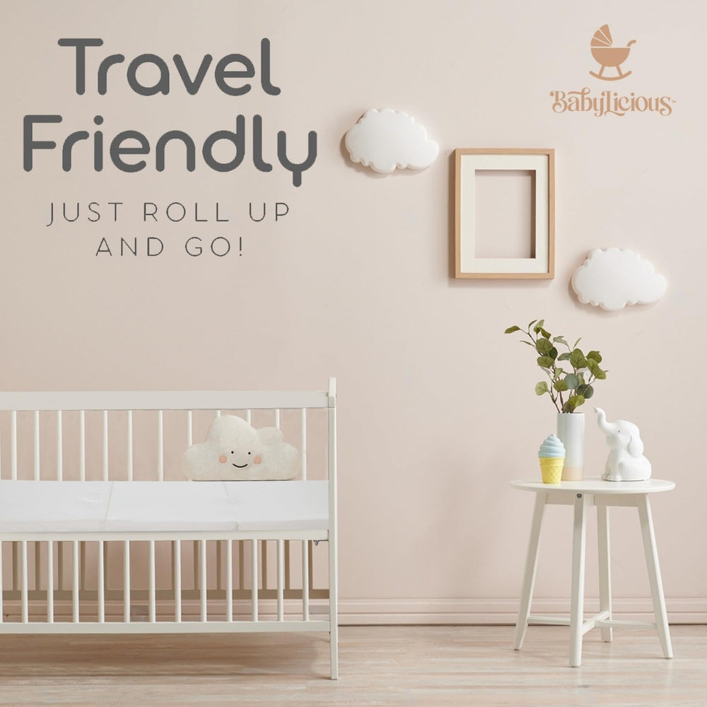 Babylicious jacquard cover close-up highlighting soft touch and baby comfort.