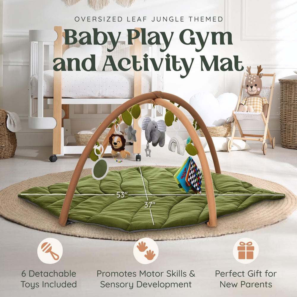 Babylicious six detachable tummy-time toys engaged during play