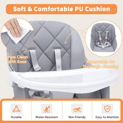 Babyliebe removable dual-layer tray with upper and lower sections for easy cleaning.