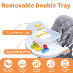 Babyliebe sturdy beech wood legs provide stable support during meals.