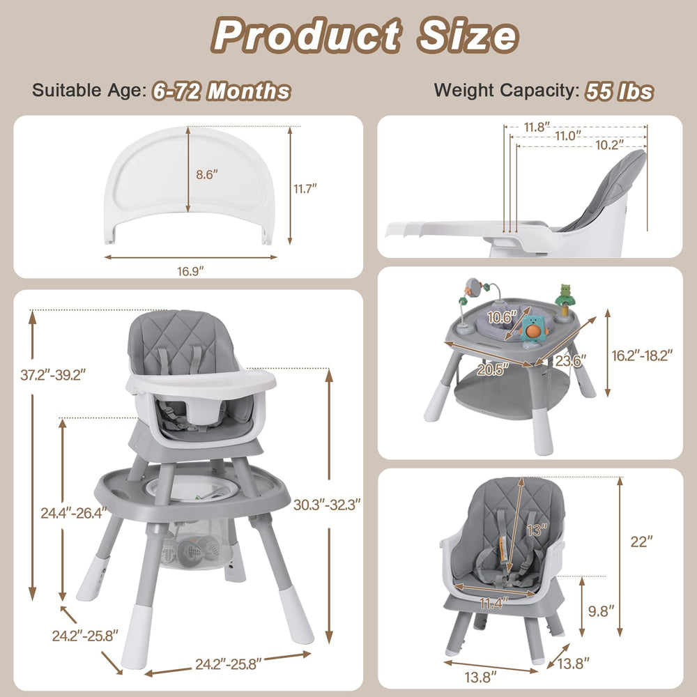 Babyliebe safe materials and 5-point harness enhance stability