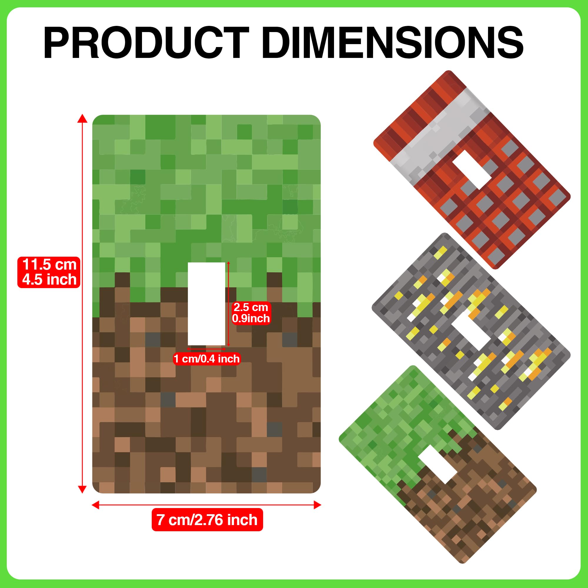 Babymiu Pixel Game switch cover design 02 pairs bold colors with durable PVC material