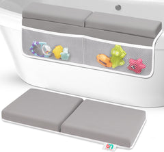 Babynma bath kneeler memory foam cushion provides soft support during baths.