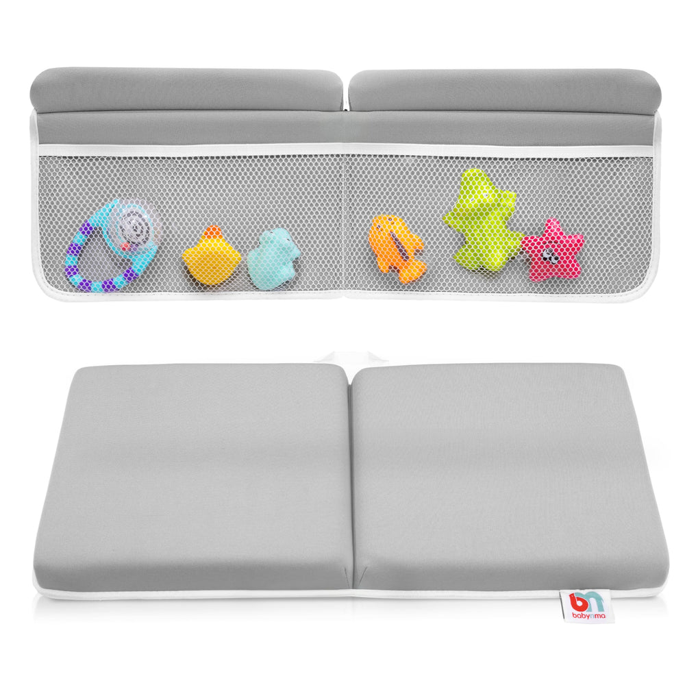 Babynma elbow rest pad top view demonstrates stable grip for safe bath time.