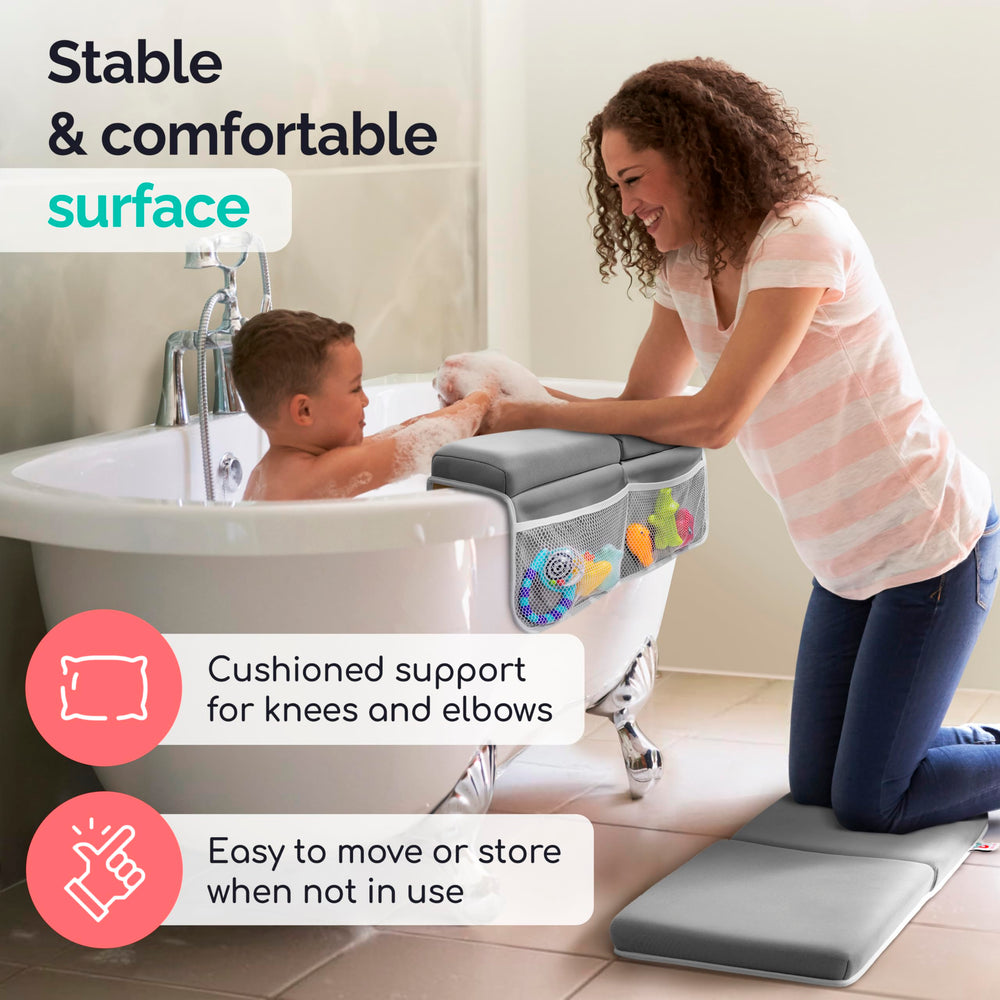 Babynma washable kneeler dries quickly after bath time.