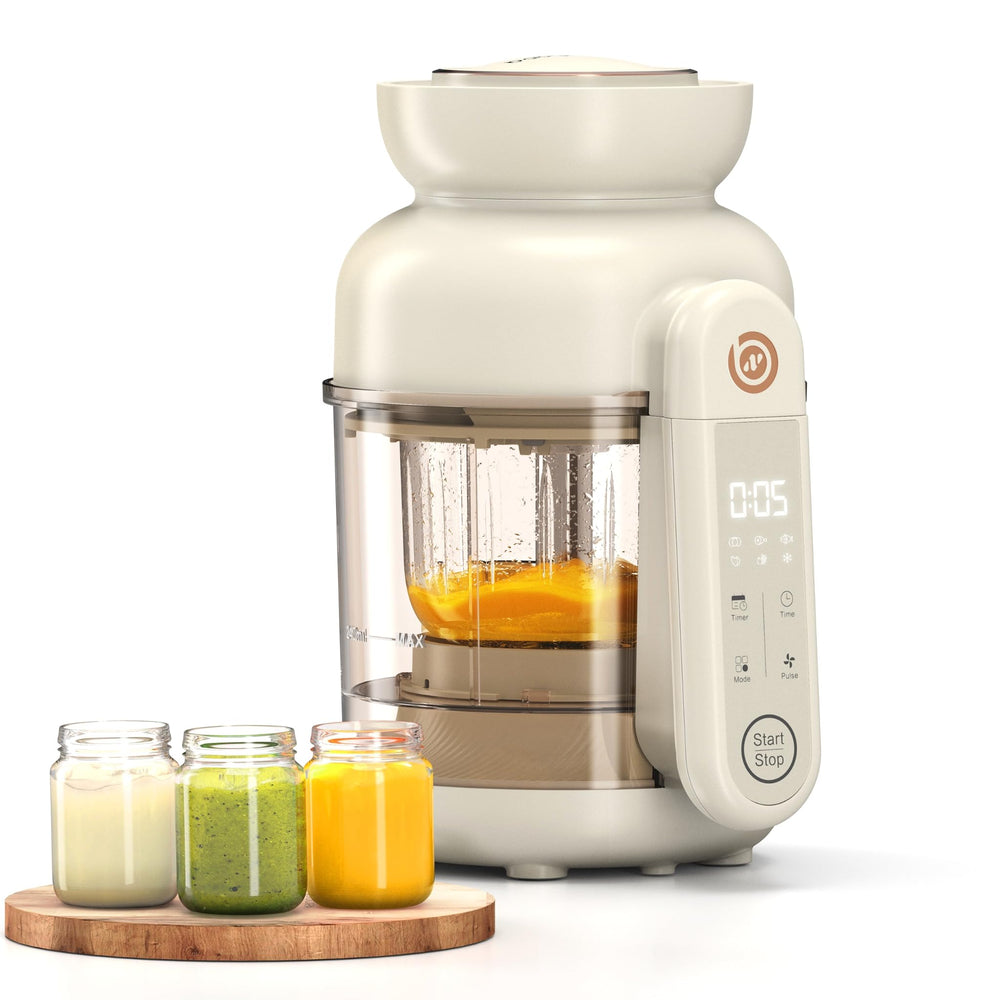 BABYNUTRI Auto Baby Food Maker front view enables quick, versatile meal prep.