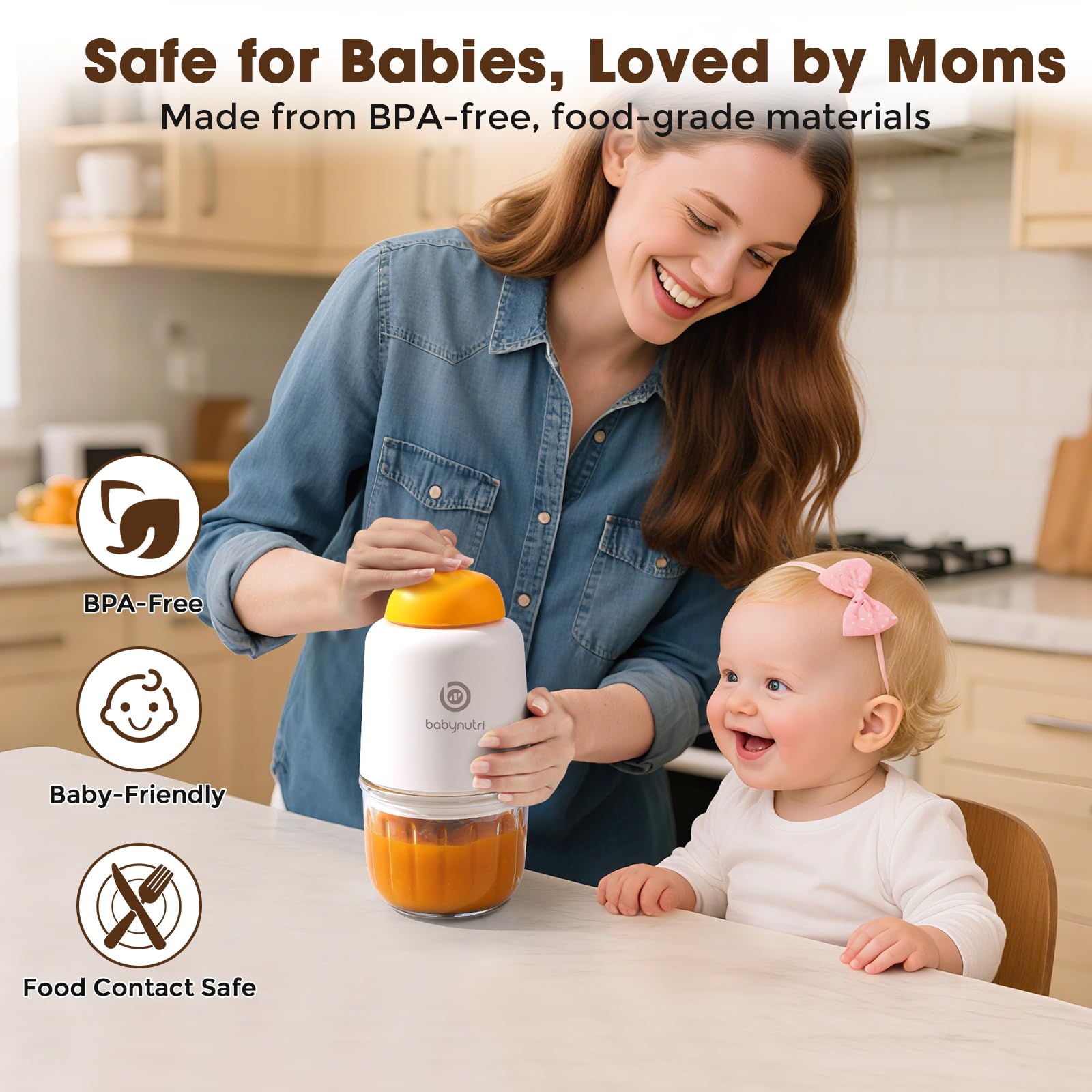 Babynutri durable glass maintains flavor with minimal odor retention.