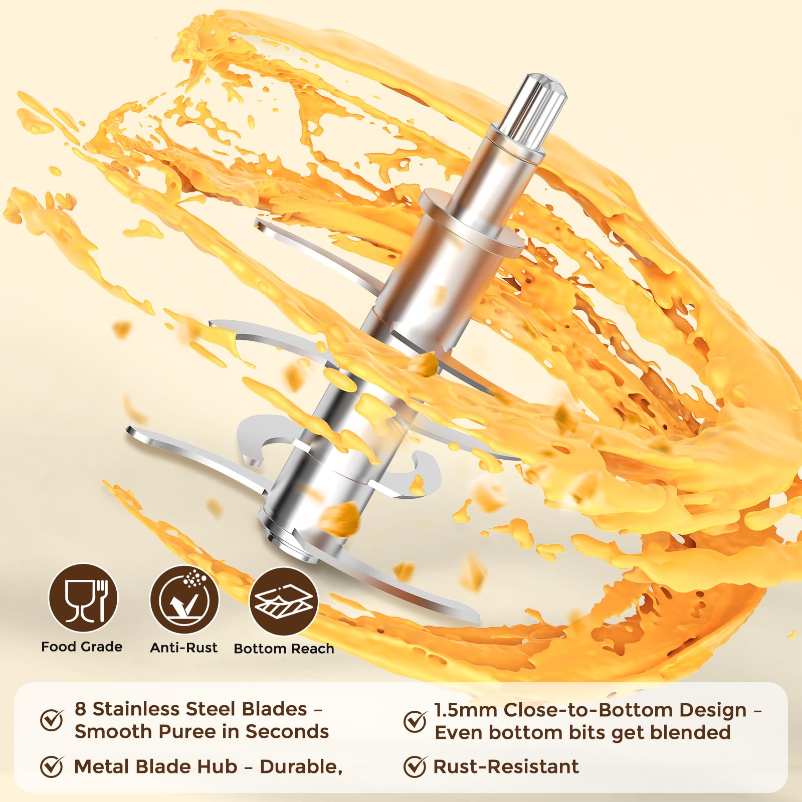 Babynutri easy-clean dishwasher-safe parts simplify post-meal cleanup.