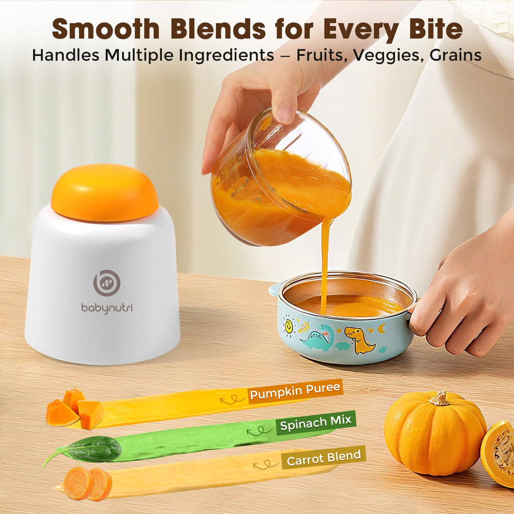 Babynutri safe BPA-free glass bowl preserves food quality.