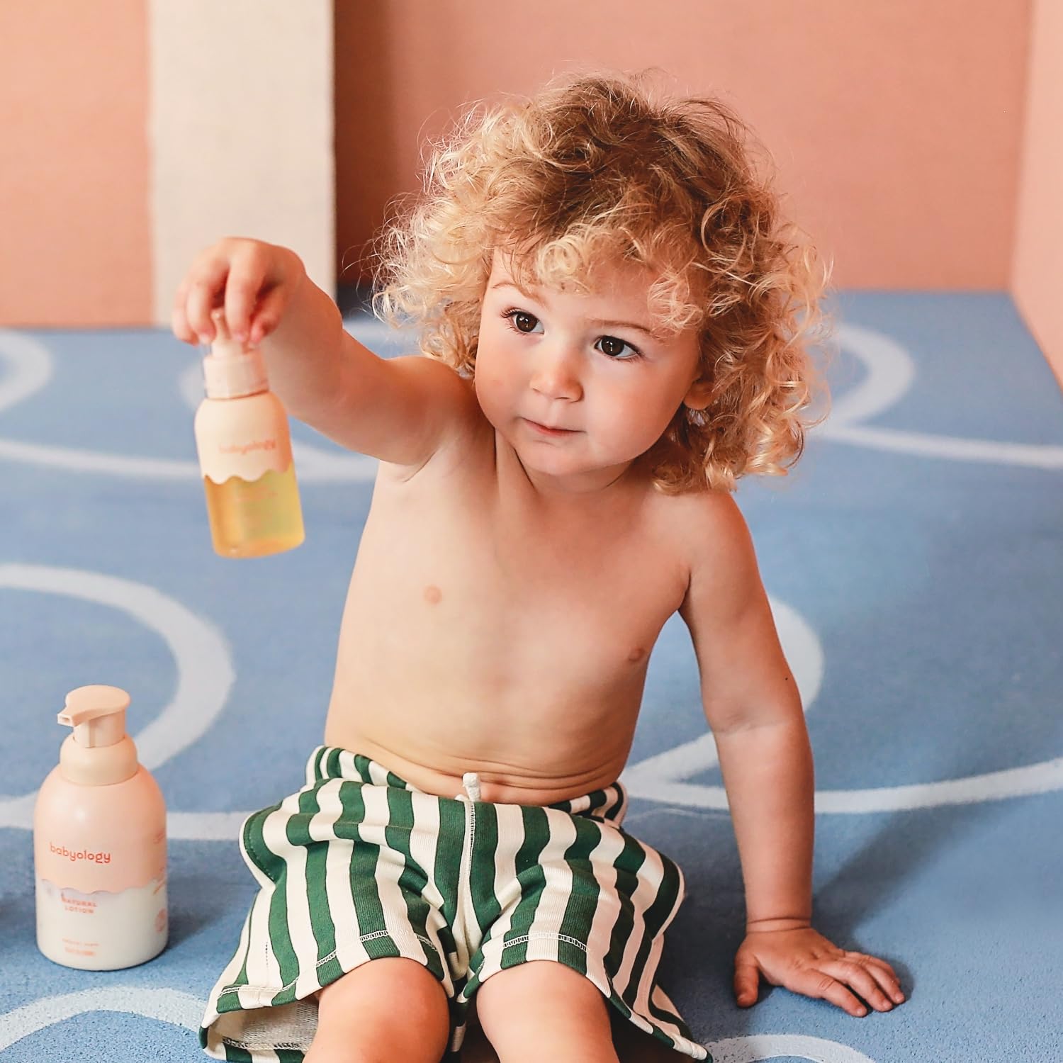 Babyology durable baby oil bottle ready for on-the-go care.