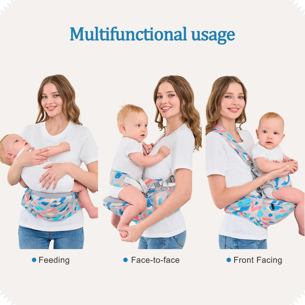 Babypark Baby Hip Seat Carrier storage-pocket demonstrates on-the-go storage for essentials.