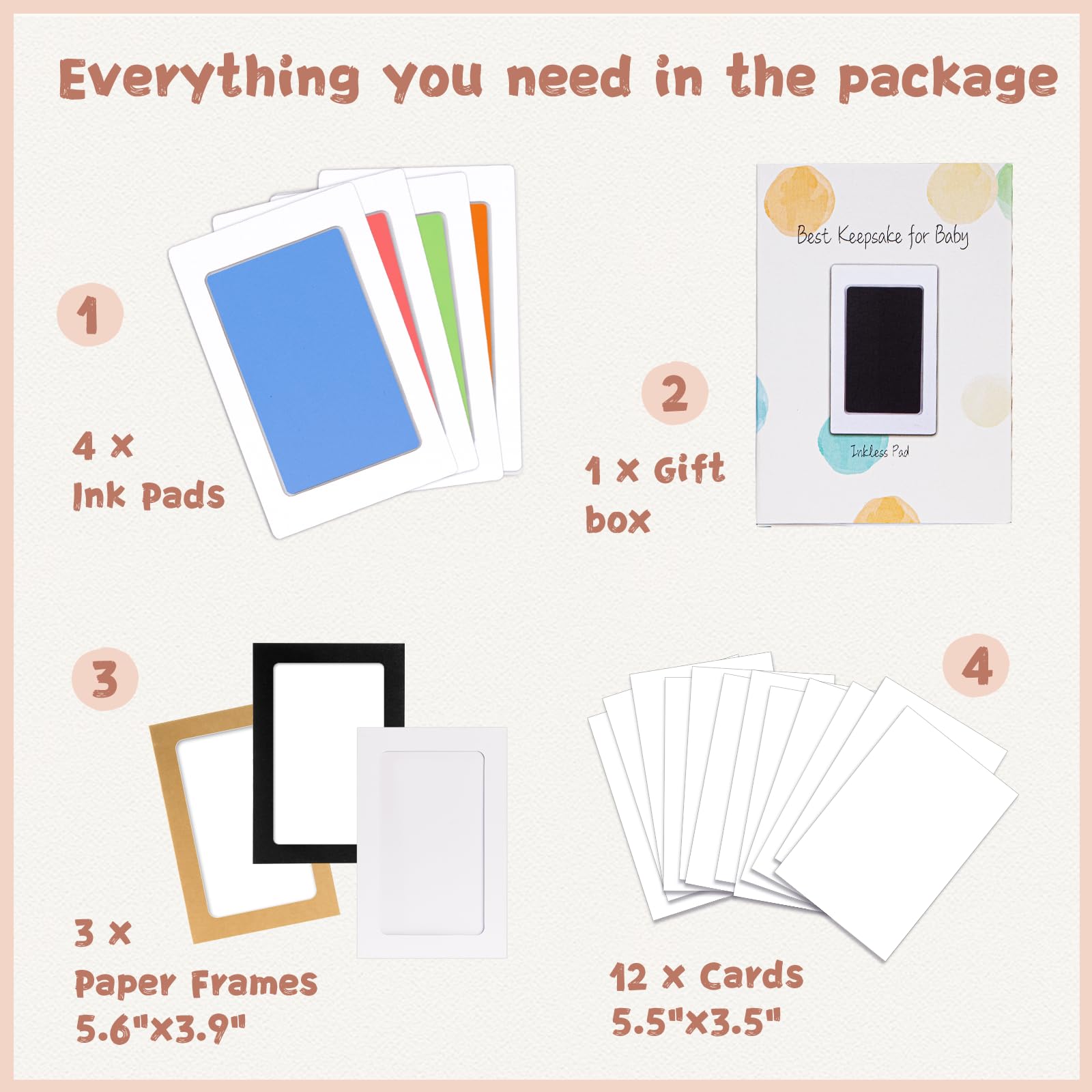 BabyQunt four-clean-touch-ink-pads layout for multiple prints