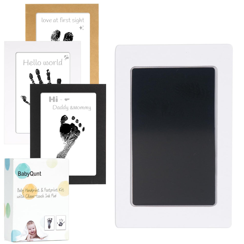 BabyQunt inkless handprint kit shows crisp handprint for a lasting keepsake