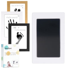BabyQunt inkless handprint kit shows crisp handprint for a lasting keepsake